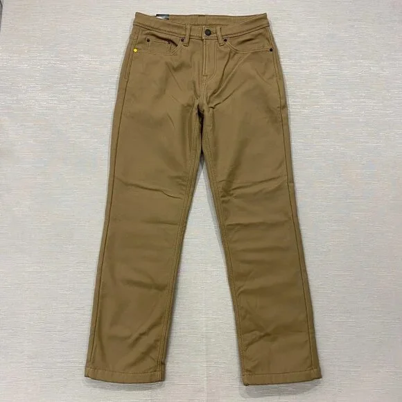 CAT Caterpillar Work Pants Mens 30 x 30 Brown Canvas Fleece Lined Insulated - Picture 2 of 12